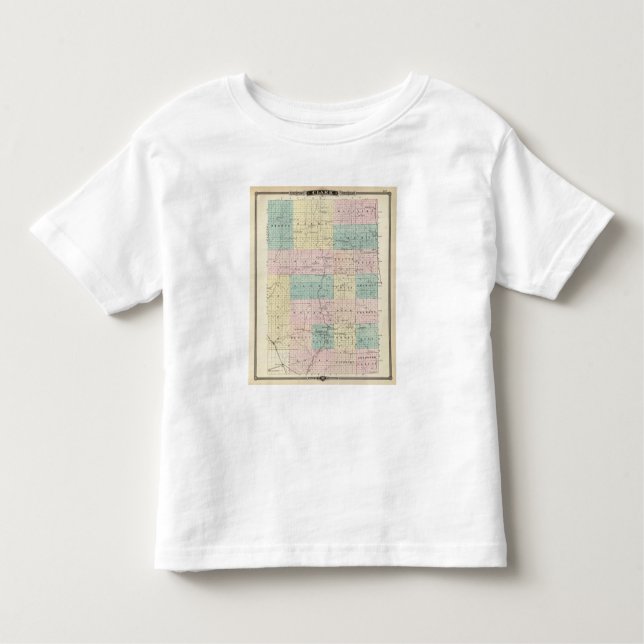 Camiseta De Bebé Mapa del condado de Clark, estado de Wisconsin (Anverso)