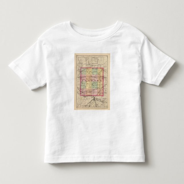 Camiseta De Bebé Mapa del condado de Clinton, Michigan (Anverso)