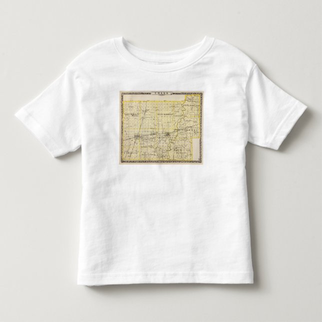 Camiseta De Bebé Mapa del condado de Coles (Anverso)