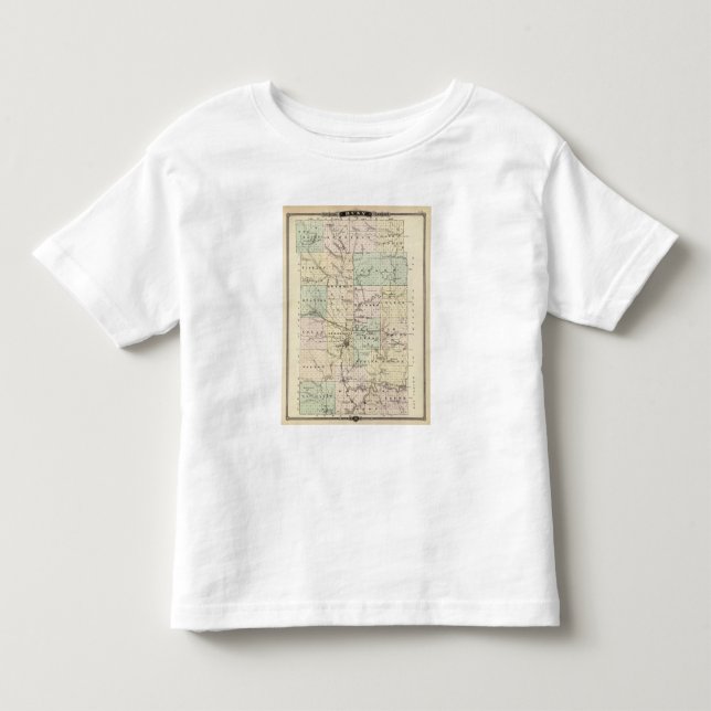 Camiseta De Bebé Mapa del condado de Dunn, estado de Wisconsin (Anverso)