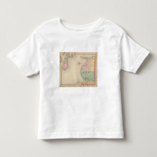 Camiseta De Bebé Mapa del condado de Emmet, Michigan