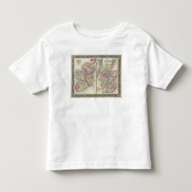 Camiseta De Bebé Mapa del condado de Escocia (Anverso)