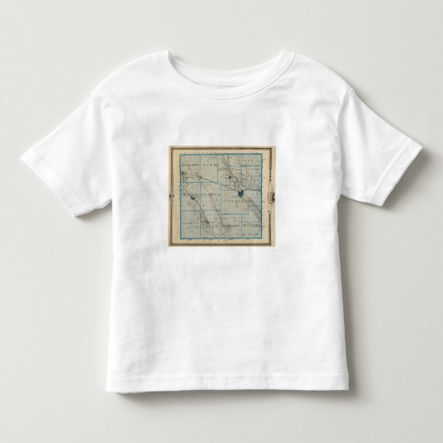 Camiseta De Bebé Mapa del condado de Floyd, estado de Iowa (Anverso)