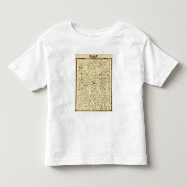 Camiseta De Bebé Mapa del condado de Hamilton (Anverso)