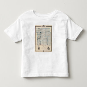 Camiseta De Bebé Mapa del condado de Hamilton, estado de Iowa