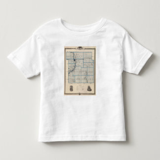 Camiseta De Bebé Mapa del condado de Hamilton, estado de Iowa