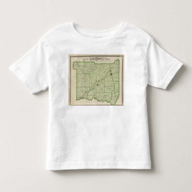 Camiseta De Bebé Mapa del condado de Jackson (Anverso)