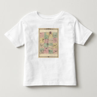 Camiseta De Bebé Mapa del condado de Jefferson, estado de Wisconsin
