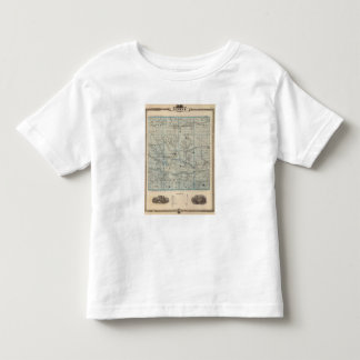 Camiseta De Bebé Mapa del condado de Keokuk, estado de Iowa
