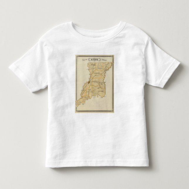 Camiseta De Bebé Mapa del condado de Knox (Anverso)