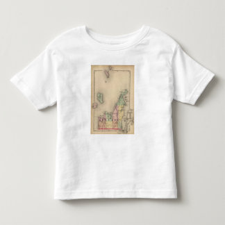 Camiseta De Bebé Mapa del condado de Leelanau, Michigan