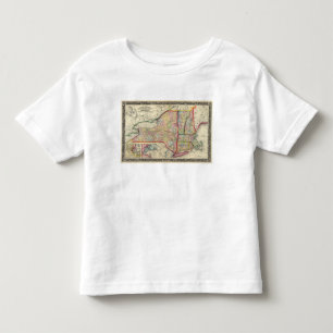 Camiseta De Bebé Mapa del condado de los estados de Nueva York