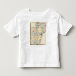 Camiseta De Bebé Mapa del condado de Manitowoc, estado de Wisconsin