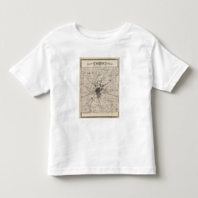 Camiseta De Bebé Mapa del condado de Marion 2 (Anverso)