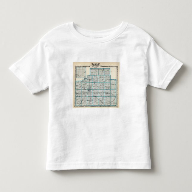 Camiseta De Bebé Mapa del condado de McLean y de Le Roy (Anverso)