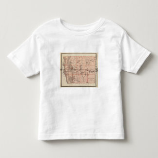 Camiseta De Bebé Mapa del condado de Mills, estado de Iowa