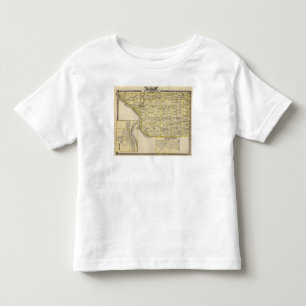 Camiseta De Bebé Mapa del condado, de Moline y de Dunleith de