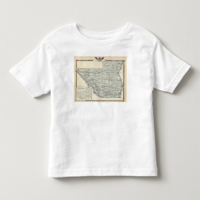 Camiseta De Bebé Mapa del condado de Pike y de Pittsfield (Anverso)