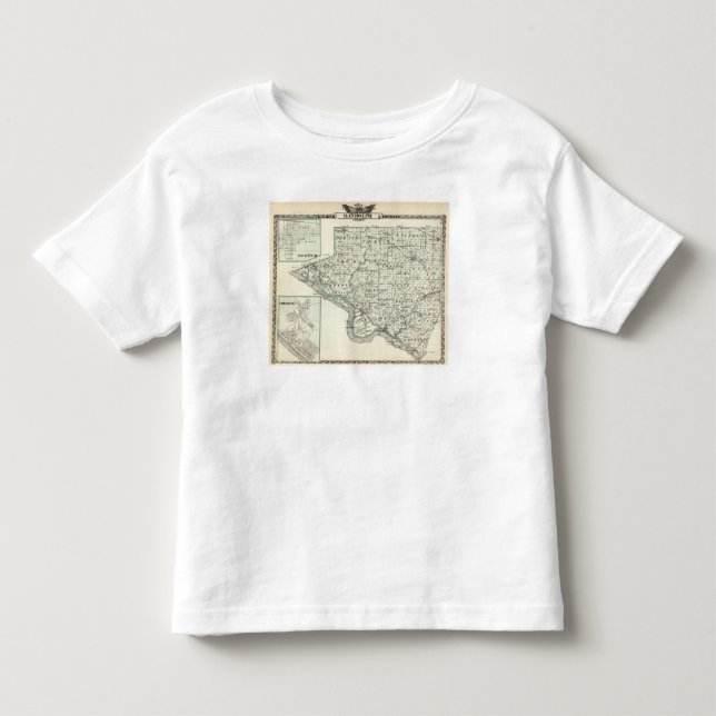 Camiseta De Bebé Mapa del condado de Randolph, brote rojo y de (Anverso)