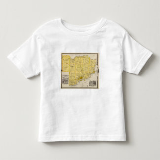 Camiseta De Bebé Mapa del condado de Scott, estado de Iowa