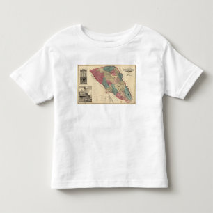 Camiseta De Bebé Mapa del condado de Sonoma California