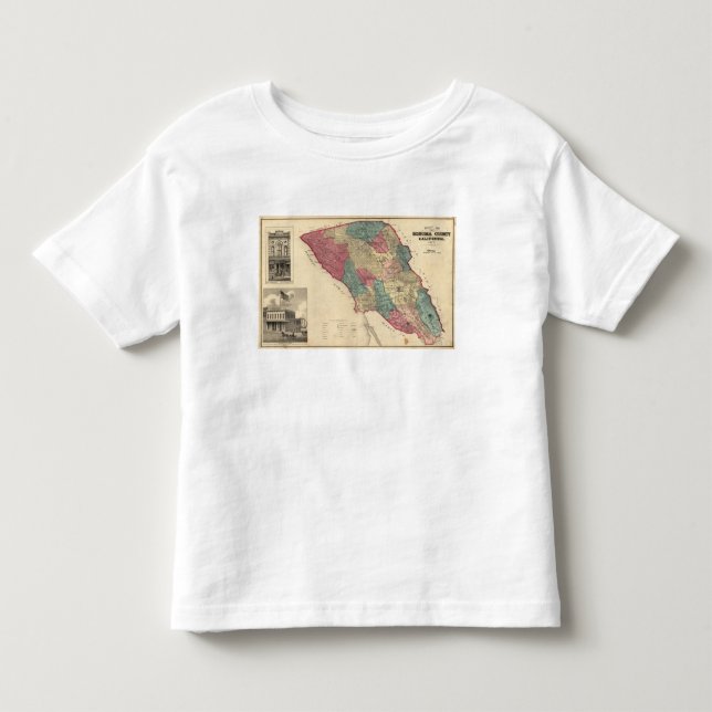 Camiseta De Bebé Mapa del condado de Sonoma California (Anverso)