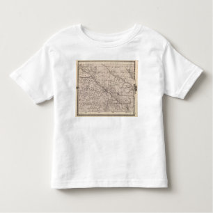 Camiseta De Bebé Mapa del condado de Wapello, estado de Iowa