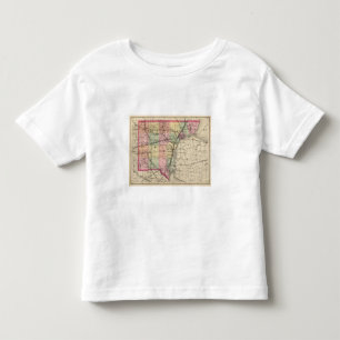 Camiseta De Bebé Mapa del condado de Wayne, Michigan