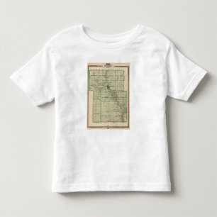 Camiseta De Bebé Mapa del condado de Webster, estado de Iowa
