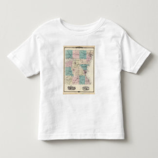 Camiseta De Bebé Mapa del condado de Winnebago, estado de Wisconsin