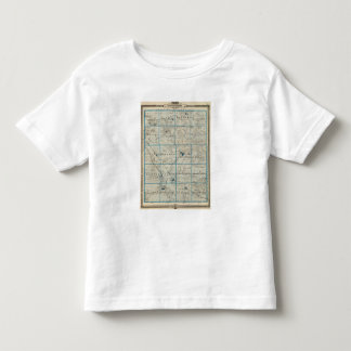 Camiseta De Bebé Mapa del condado de Winneshiek, estado de Iowa