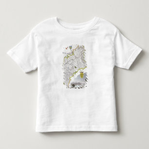 Camiseta De Bebé Mapa del Cumberland, del 'inglés de Moule