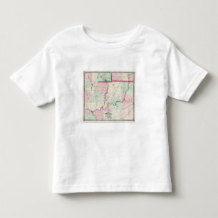 Camiseta De Bebé Mapa del distrito del aceite de Pennsylvania