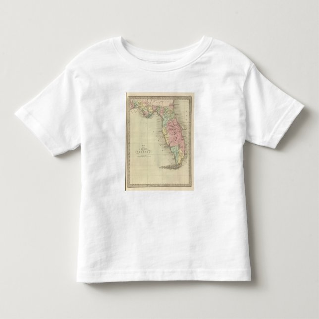Camiseta De Bebé Mapa del estado de la Florida (Anverso)