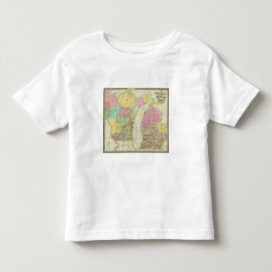 Camiseta De Bebé Mapa del estado de Michigan