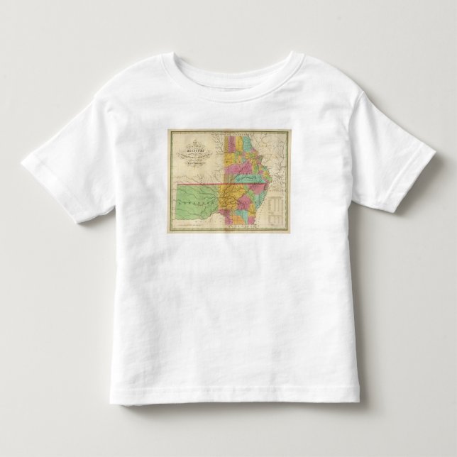 Camiseta De Bebé Mapa del estado de Missouri (Anverso)
