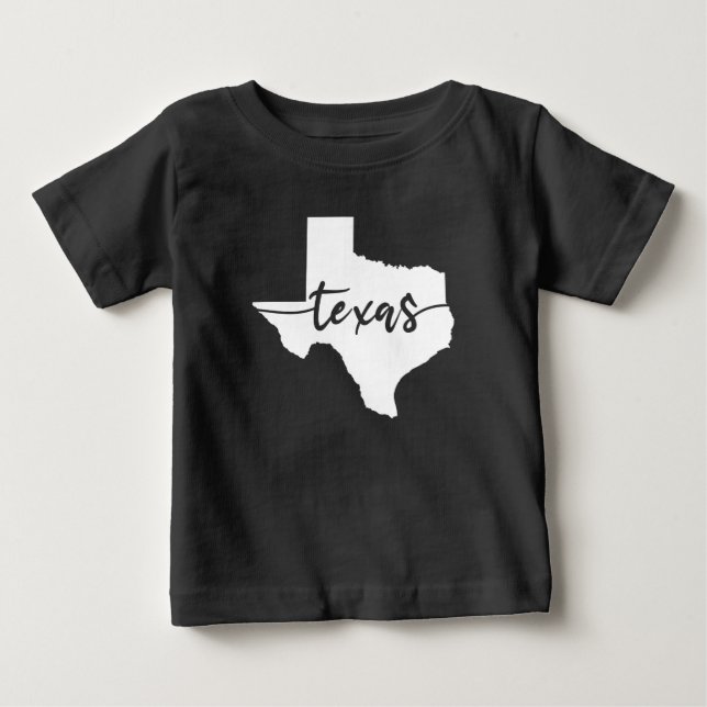 Camiseta De Bebé Mapa del estado de Texas USA (Anverso)