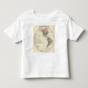 Camiseta De Bebé Mapa del hemisferio occidental