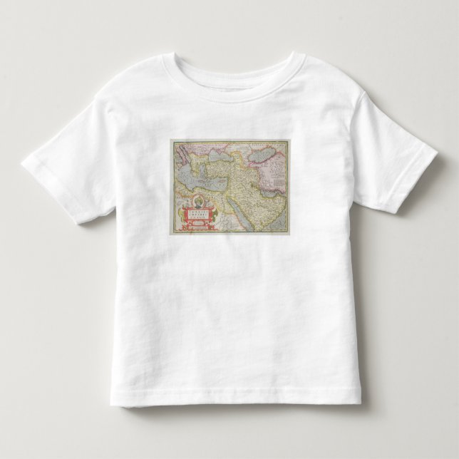Camiseta De Bebé Mapa del imperio turco, del Mercator 'Atla (Anverso)