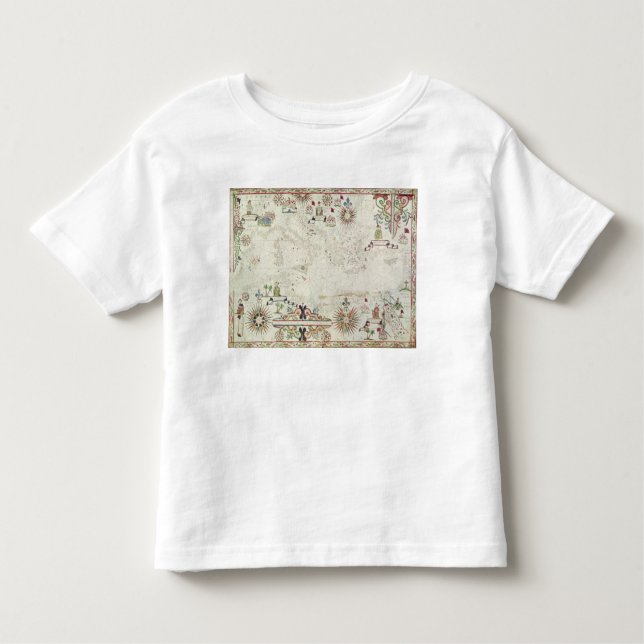 Camiseta De Bebé Mapa del mediterráneo, 1625 (Anverso)
