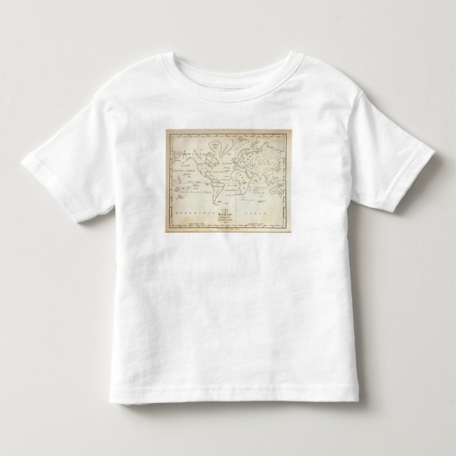 Camiseta De Bebé Mapa del mundo (Anverso)