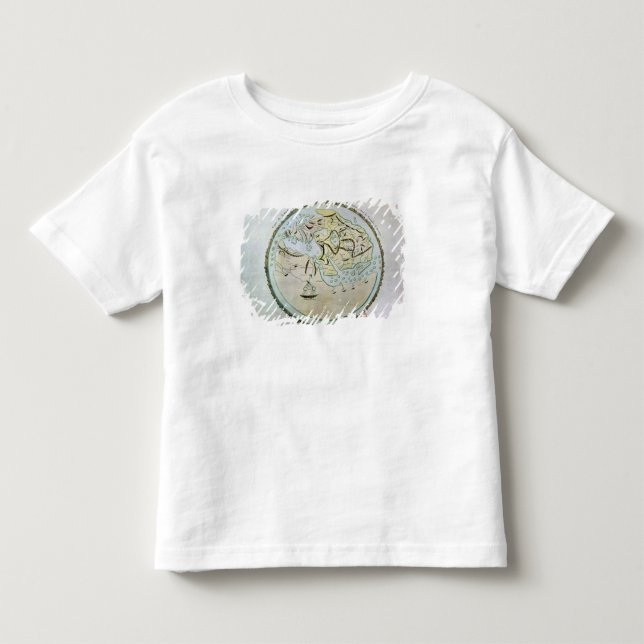 Camiseta De Bebé Mapa del mundo (Anverso)