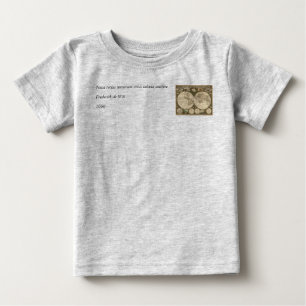 Camiseta De Bebé Mapa del mundo 1660 de la antigüedad de Frederick