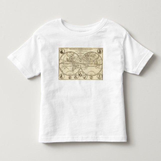 Camiseta De Bebé Mapa del mundo 4 (Anverso)