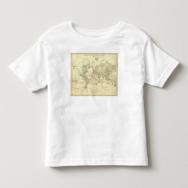 Camiseta De Bebé Mapa del mundo 5 (Anverso)