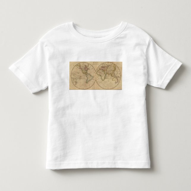 Camiseta De Bebé Mapa del mundo 7 (Anverso)