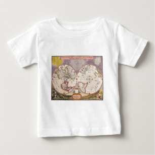 Camiseta De Bebé Mapa del Mundo Antiguo