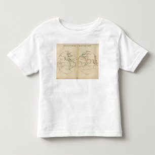 Camiseta De Bebé Mapa del mundo con las zonas tropicales