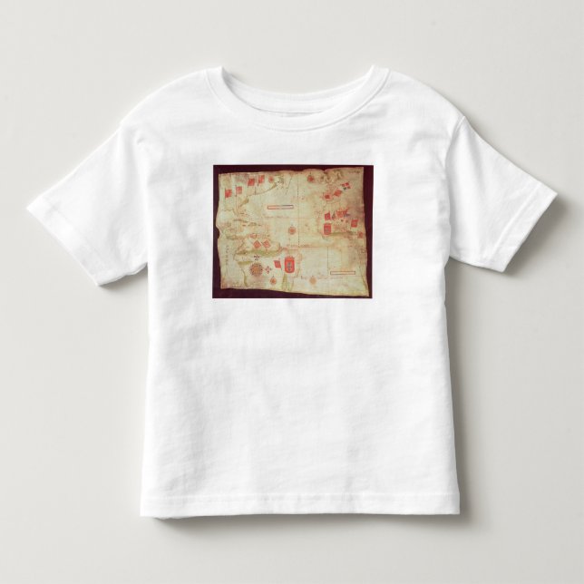 Camiseta De Bebé Mapa del Océano Atlántico, c.1550 (Anverso)