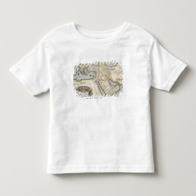 Camiseta De Bebé Mapa del Oriente Medio (Anverso)